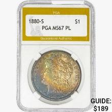 1880-S Silver Trade Dollar PGA MS67 PL
