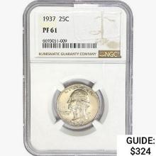 1937 Washington Silver Quarter NGC PF61