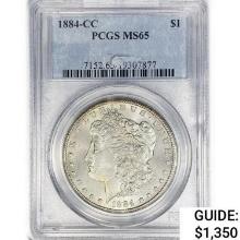 1884-CC Morgan Silver Dollar PCGS MS65