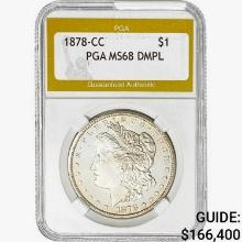 1878-CC Morgan Silver Dollar PGA MS68 DMPL