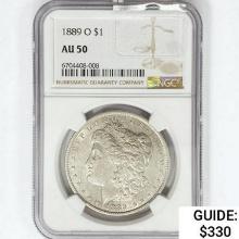 1889-O Morgan Silver Dollar NGC AU50