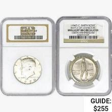 [2] Varied US Silver Coinage NGC PF/BU [1947, 1970
