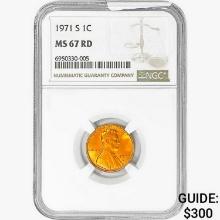 1971-S Lincoln Memorial Cent NGC MS67 RD