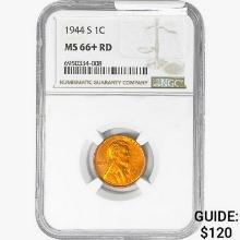1944-S Wheat Cent NGC MS66+ RD
