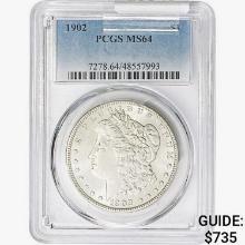 1902 Morgan Silver Dollar PCGS MS64