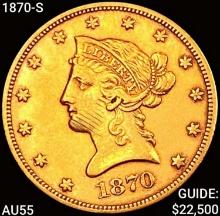 1870-S $10 Gold Eagle HIGH GRADE