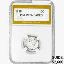 1938 Mercury Silver Dime PGA PR66 CAMEO