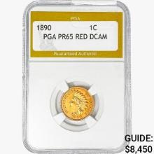 1890 Indian Head Cent PGA PR65 RED DCAM