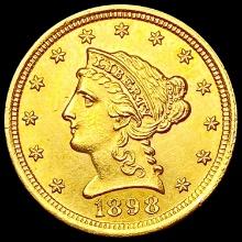 1898 $2.50 Gold Quarter Eagle CHOICE BU