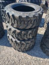 (4) 10-16.5 SKS1 Skid steer tire