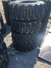 (4) 12-16.5 SKS1 Skid steer tires