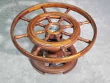 Nautical Wooden Ships Wheel Table Base