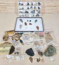 Collection of Sharks Teeth, Polished Stones, & More