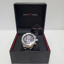 Infrared Indigo Challenger Link Bracelet Wrist Watch With Box