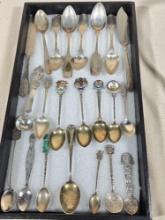 Collection of Sterling Silver Spoons incl. Antique and Souvenir
