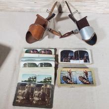 2 Antique Stereoviewers and over 100 Stereo Graph Cards