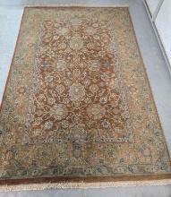Pande Cameron Classics Trinidad Agra Design Rust/Gold 100% Wool Pile 6' x 9' Rug Made in India