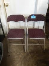 Metal Chairs w/fabric back and seat