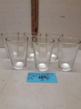 Crate and Barrell Clear Juice Glasses