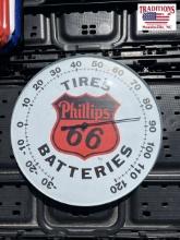 Phillips 66 12 inch round Thermometer