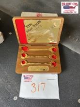 1988 MAC Tools 24K Gold Plated 3 pc Wrench Set