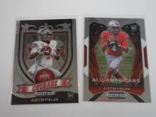 2021 PANINI PRIZM DRAFT JUSTIN FIELDS CRUSADE AND ALL AMERICAN ROOKIE LOT OHIO STATE