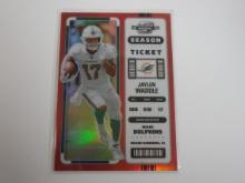 2022 PANINI CONTENDERS OPTIC JAYLEN WADDLE RED PRIZM #D 153/175 DOLPHINS