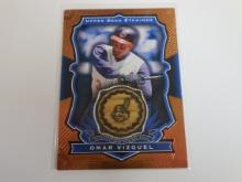 2004 UPPER DECK ETCHINGS OMAR VIZQUEL GAME USED BAT CARD CHIEF WAHOO