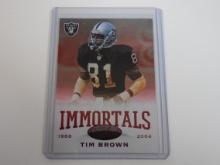 2014 PANINI CERTIFIED TIM BROWN IMMORTALS MIRROR RED #D 037/249 RAIDERS