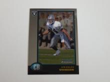 1998 BOWMAN CHROME FOOTBALL CHARLES WOODSON ROOKIE CARD RAIDERS RC