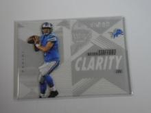 2015 PANINI CLEAR VISION MATTHEW STAFFORD CLARITY GLASS CARD RARE SSP LIONS