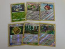 LOT OF SIX POKEMON HOLOFOIL TRADING CARD GAME CARDS