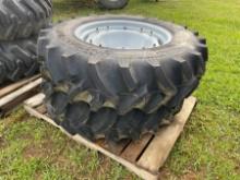 (2) 12.4-24 Tractor Tires
