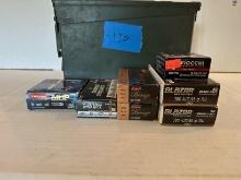 7 Boxes of 380 Auto Rounds in Metal Ammo Can