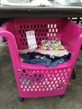 LOT OF GIRLS CLOTHES 12M - 4T IN BASKET