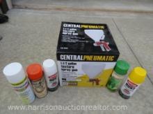 Central Pneumatic 1-1/2 gallon texture spray gun and miscellaneous spray paint