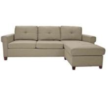 Poundex Furniture 2 Piece Fabric Compact Sectional Sofa Set
