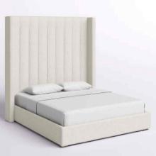 Austine Upholstered Wingback Bed (King)