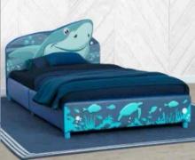 Delta Children Shark Upholstered Twin Bed