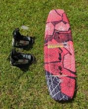 Hydro Slide Wake Board "Black Widow" with boots