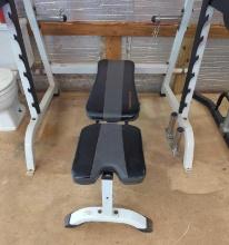 Workout bench. "Fitness Gear" brand. adjustable