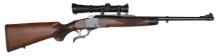 BEAUTIFUL SPECIAL ORDER RUGER NO. 1 RIFLE WITH SCOPE.