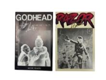 Razor #2 Platinum Edition Singed & Godhead Volume 1 Signed Comic Books