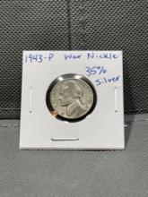 1943-P 35% Silver War Nickel