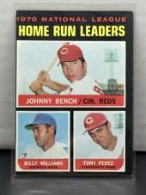 Johnny Bench Billy Williams Tony Perez 1971 Topps Home Run Leaders #66