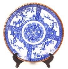 Japanese Blue and White Igezara Plate