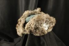 German WW2 Eastern Front Police Badged Rabbit Fur Winter Cap