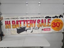 Original banner IH Battery Sale 116" by 34" good condition