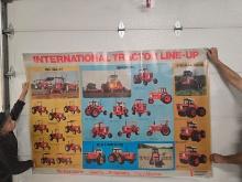 Reprint poster International Tractor Line-up Series 84 86 and 4 wheel drive 76" by 52" good conditio