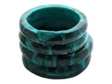 Lot of 4 Turquoise color Rings - sizes 8 & 10